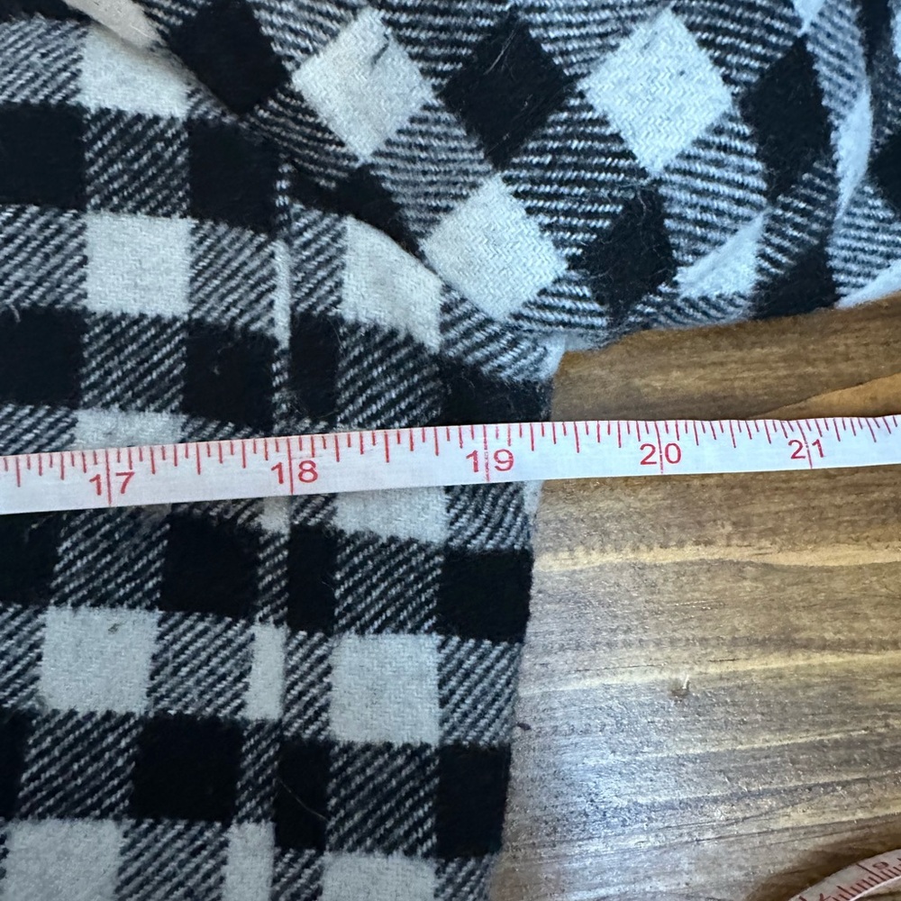 J CREW BLACK IVORY BUFFALO CHECK WOOL BLEND ONE BUTTON BLAZER JACKET SZ 8 - Picture 9 of 10